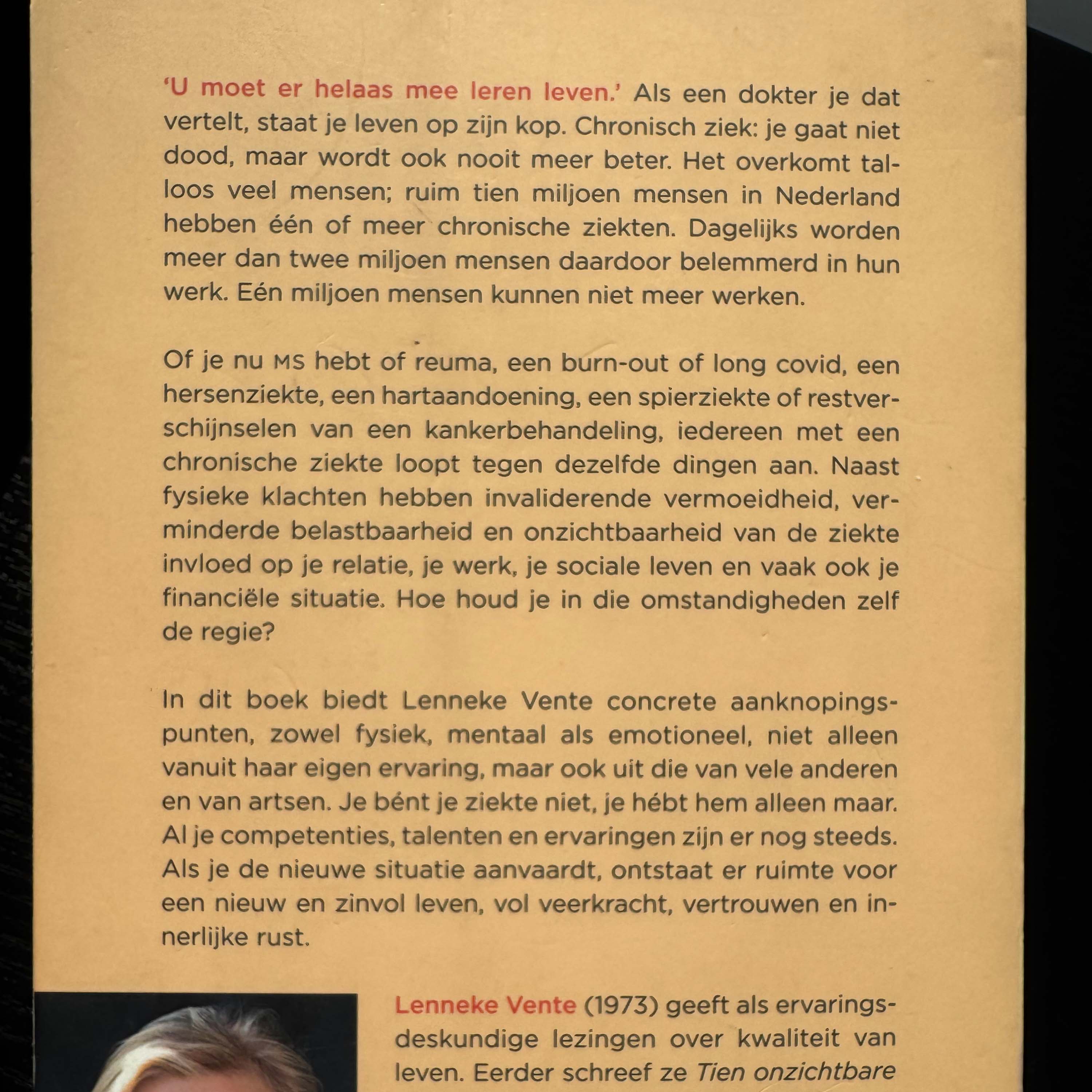 Foto van de achterkant van Lichter Leven met een chronische ziekte